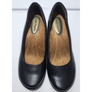 EUC Hush Puppies Womens Size 6.5M Burlesque Zero G Black Leather Loafers